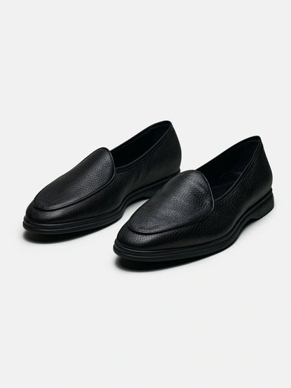 The Belgian Loafer - Black Deerskin