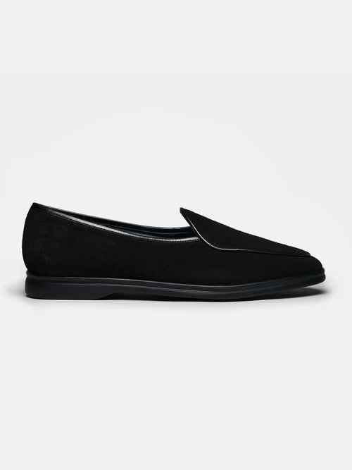 The Belgian Loafer - Black Suede