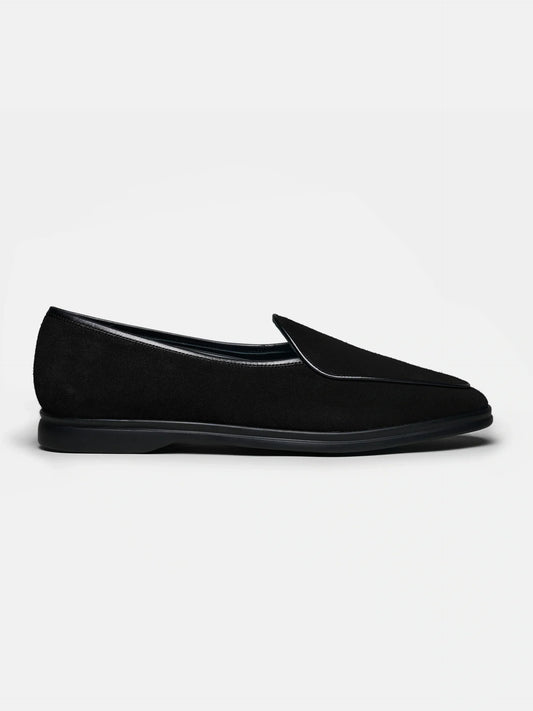 The Belgian Loafer - Black Suede