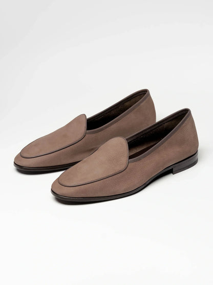 The Belgian Loafer - Taupe Nubuck - Unlined