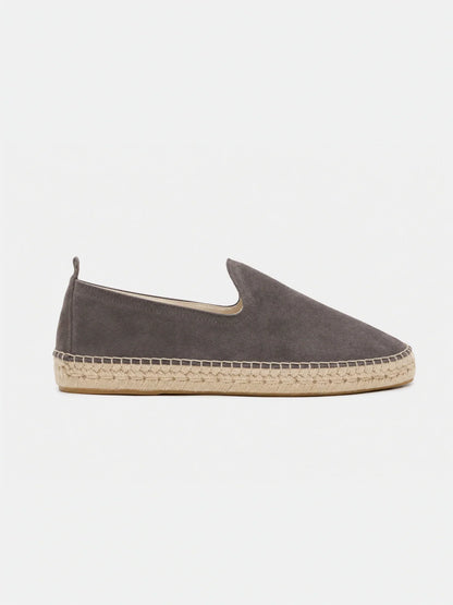 The Espadrille - Light Grey Suede